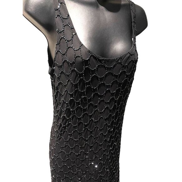 Hobbs womens long cocktail dress black silk - Picture 5 of 10